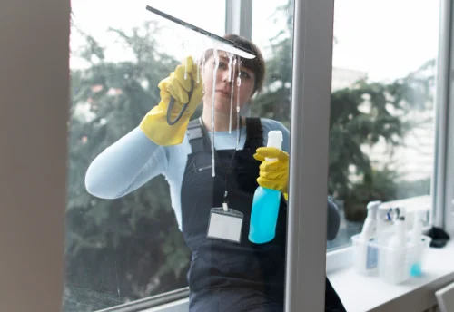 Nettoyage de vitres intérieures et extérieures aux Bouchoux